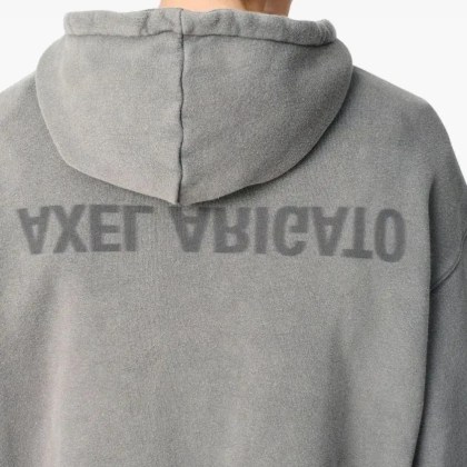 Axel Arigato - Medium Grey Hoodie With Logo Print - Größe S - grau – Bild 3