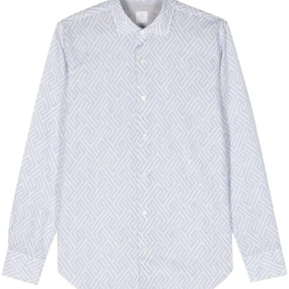 Eleventy - Copy Of Paisley-Print Button-Up Shirt - Größe 43 - blau Eleventy - Copy Of Paisley-Print Button-Up Shirt - Größe 43 - blau