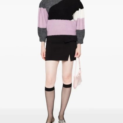 Twin-Set - Colour-Block Panelled Knit Sweater With Embellishe - Größe XS - bunt – Bild 3