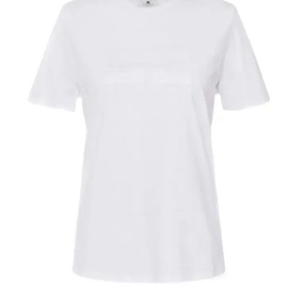 Elisabetta Franchi - Chalk Cotton Knit Top - Größe 42 - weiß Elisabetta Franchi - Chalk Cotton Knit Top - Größe 42 - weiß