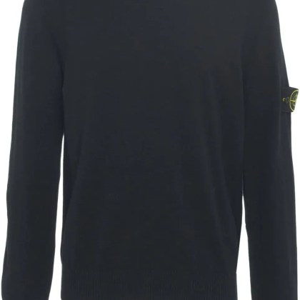 Stone Island - Sweater with logo detail - Größe M - schwarz Stone Island - Sweater with logo detail - Größe M - schwarz