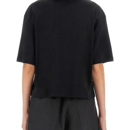 Moschino - Cropped Black T-Shirt - Größe S - schwarz – Bild 3