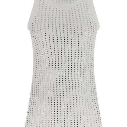 The Attico - Rhinestone Tank Top - Größe 40 - weiß The Attico - Rhinestone Tank Top - Größe 40 - weiß