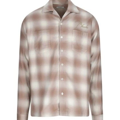 Rhude - Brown Cotton Checked Shirt - Größe M - weiß Rhude - Brown Cotton Checked Shirt - Größe M - weiß