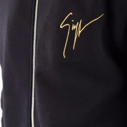 Giuseppe Zanotti - Black Cotton Jacket With Hood - Größe M - schwarz – Bild 3