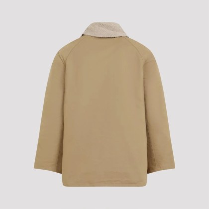 Universal Works - Double-Breasted Jacket With Sherpa Collar And Fabr - Größe S - braun – Bild 2