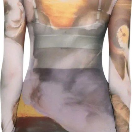 Mugler - Mesh Top Sunset Sees - Größe 38 - bunt – Bild 3