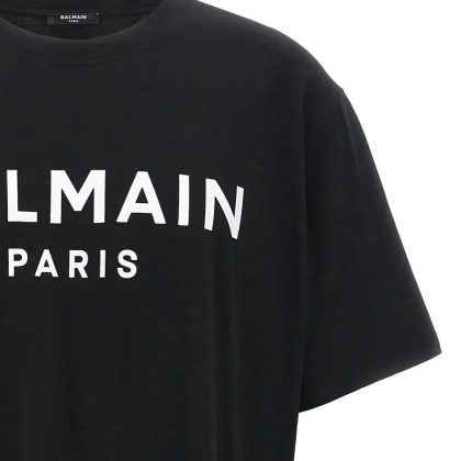Balmain - Logo Print T-Shirt - Größe M - schwarz – Bild 2