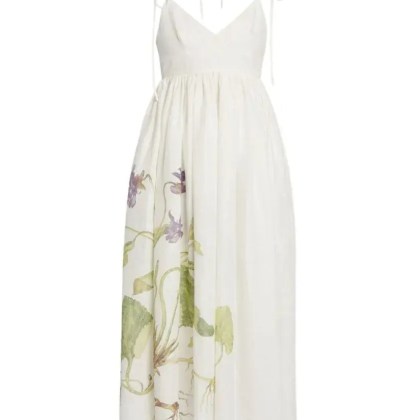 Erdem - Linen Dress - Größe 10 - weiß Erdem - Linen Dress - Größe 10 - weiß