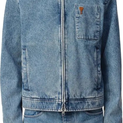 AMI Paris - Jeansjas blauw - Größe S - blau – Bild 4