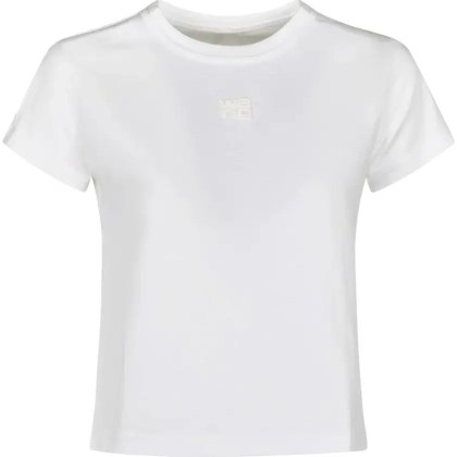 Alexander Wang - Fitted White Tee With Puff Logo Detail - Größe XS - weiß Alexander Wang - Fitted White Tee With Puff Logo Detail - Größe XS - weiß