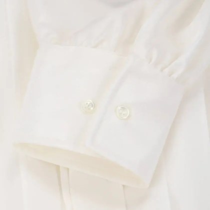 Ermanno Scervino - Pleated Shirt – White - Größe 40 - weiß – Bild 3