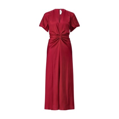 Victoria Beckham - Midikleid aus Satin - Größe 40 - rot Victoria Beckham - Midikleid aus Satin - Größe 40 - rot