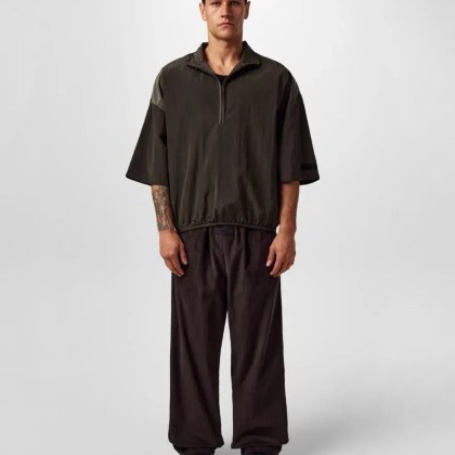 FEAR OF GOD - Essentials Half Zip Mockneck Shirt - Größe L - grün – Bild 3