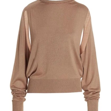Ramael - Cut Out Insert Top Sweater - Größe M - braun Ramael - Cut Out Insert Top Sweater - Größe M - braun