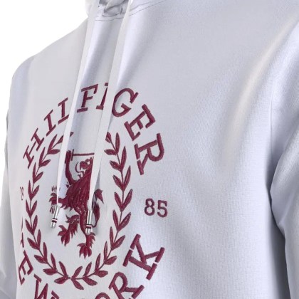 Tommy Hilfiger - White Cotton Hoodie - Größe XL - weiß – Bild 3