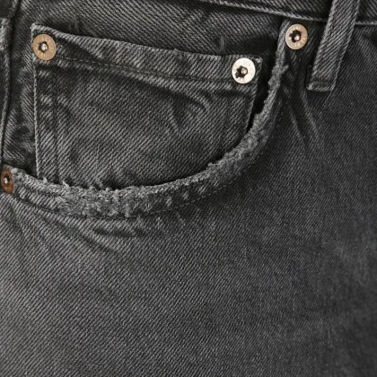 Agolde - High-Waisted Black Jeans With Hidden Button Closur - Größe 28 - schwarz – Bild 2