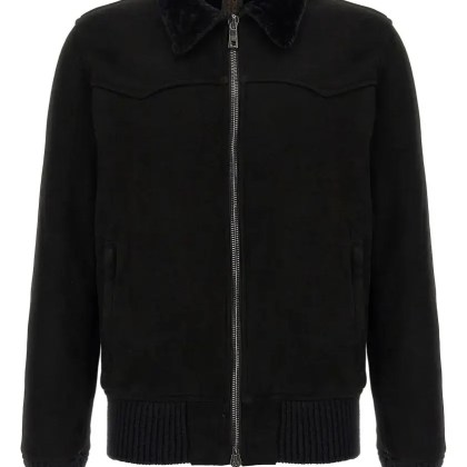 Giorgio Brato - Sheepskin Bomber Jacket - Größe 48 - schwarz Giorgio Brato - Sheepskin Bomber Jacket - Größe 48 - schwarz
