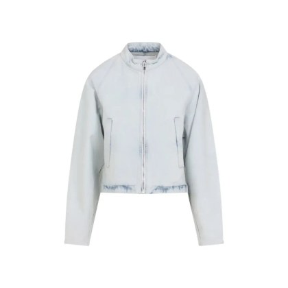 Alaia - Cropped Blue Jacket With Stand Collar - Größe 36 - blau Alaia - Cropped Blue Jacket With Stand Collar - Größe 36 - blau