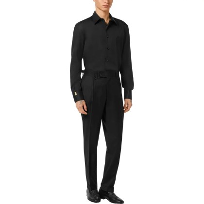 BILLIONAIRE - Tencel Shirt Regular Fit - Größe 4XL - schwarz – Bild 4