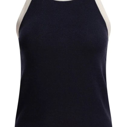 Ines De La Fressange - Fitted Cotton-Silk Blend Top - Größe S - schwarz Ines De La Fressange - Fitted Cotton-Silk Blend Top - Größe S - schwarz