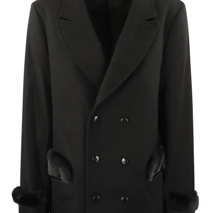 RANDOM IDENTITIES - Short Wool Coat - Größe 46 - schwarz RANDOM IDENTITIES - Short Wool Coat - Größe 46 - schwarz