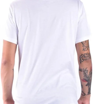 Moschino - Classic White Cotton T-Shirt With Graphic Logo - Größe 50 - lila – Bild 3