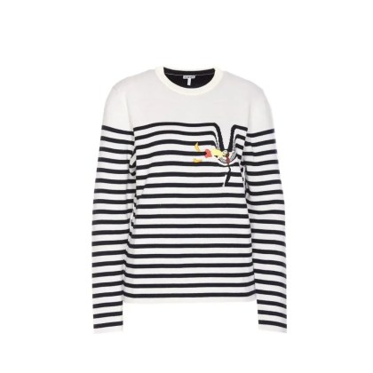 Loewe - X Suna Fujita Striped Sweater - Größe M - weiß Loewe - X Suna Fujita Striped Sweater - Größe M - weiß