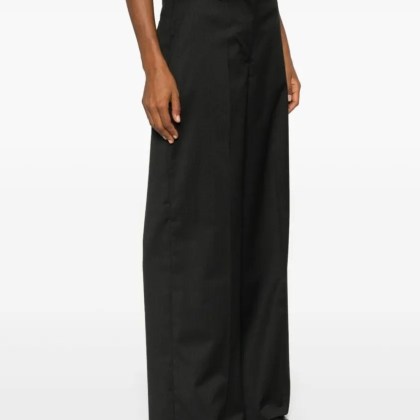 Officine Generale - Black/Ecru Wool Trousers - Größe 38 - schwarz – Bild 2