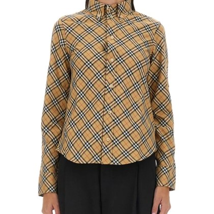 Burberry - Slim-Fit Cotton Check Shirt - Größe 6 - braun Burberry - Slim-Fit Cotton Check Shirt - Größe 6 - braun