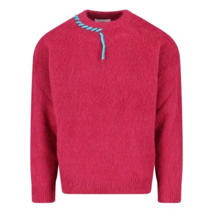 Bonsai - Mohair-Blend Sweater – Red With Embroidery - Größe M - rot Bonsai - Mohair-Blend Sweater – Red With Embroidery - Größe M - rot