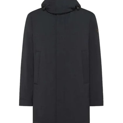 Peuterey - Modern Black Jacket With High Collar - Größe L - schwarz Peuterey - Modern Black Jacket With High Collar - Größe L - schwarz