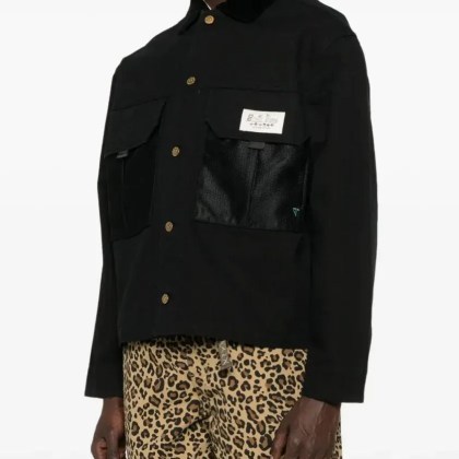 BRAIN DEAD - Boxy Cropped Jacket With Textured Details - Größe XL - schwarz