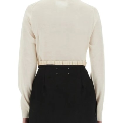 Maison Margiela - Wool Jersey. - Größe L - beige – Bild 3