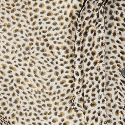 Forte Forte - Voile Blouse With Leopard Print And Black Piping - Größe 2 - grau – Bild 2