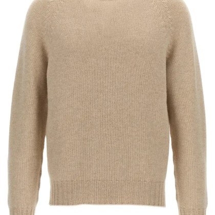 MA%27RY%27YA - Textured Knit Crew-Neck Sweater With Side Slits - Größe XL - beige MA%27RY%27YA - Textured Knit Crew-Neck Sweater With Side Slits - Größe XL - beige