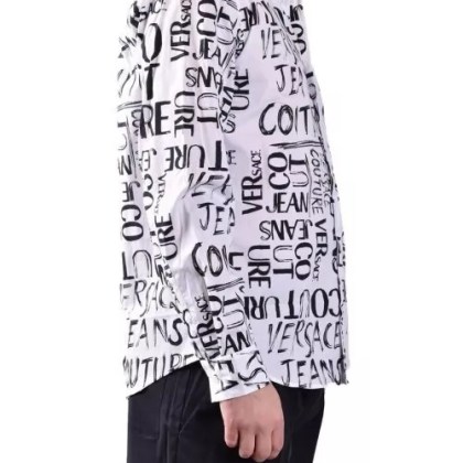 Versace Jeans Couture - Baroque Print White Long-Sleeved Shirts - Größe 52 - white – Bild 4