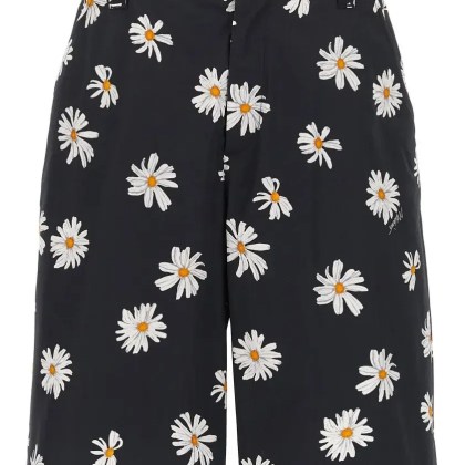 Moschino - %27Margherite%27 Print Bermuda Shorts - Größe 48 - schwarz Moschino - %27Margherite%27 Print Bermuda Shorts - Größe 48 - schwarz