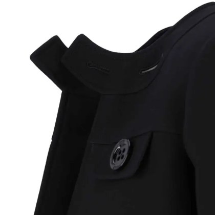 Celine - Wool Jacket With Oversized Buttons And Round Neckl - Größe 38 - schwarz – Bild 2