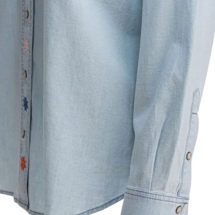 Filson - Western-Style Embroidered Shirt - Größe XS - blau – Bild 2