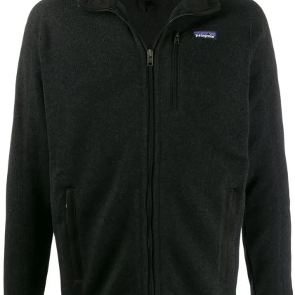 PATAGONIA - Textured Knit Black Zip-Through Sweater - Größe L - schwarz PATAGONIA - Textured Knit Black Zip-Through Sweater - Größe L - schwarz