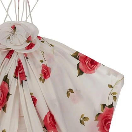 Magda Butrym - Mini Draped Dress With All-Over Rose Print - Größe 34 - bunt – Bild 3