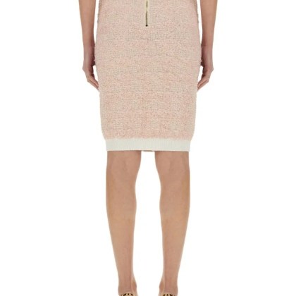 Balmain - Tweed Midi Skirt - Größe 36 - pink – Bild 3