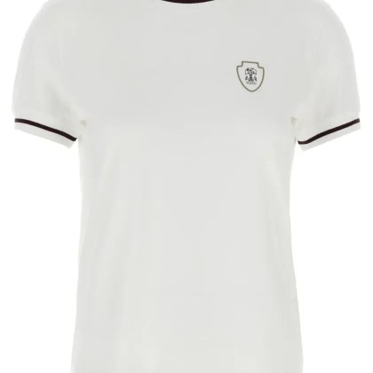 Brunello Cucinelli - Logo Patch T-Shirt - Größe L - weiß Brunello Cucinelli - Logo Patch T-Shirt - Größe L - weiß