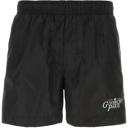 Givenchy - Givenchy Logo-Embroidered Swim Shorts - Größe M - schwarz Givenchy - Givenchy Logo-Embroidered Swim Shorts - Größe M - schwarz