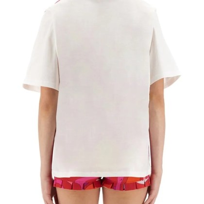 Pucci - "Iris" Print T-Shirt - Größe S - rot – Bild 3
