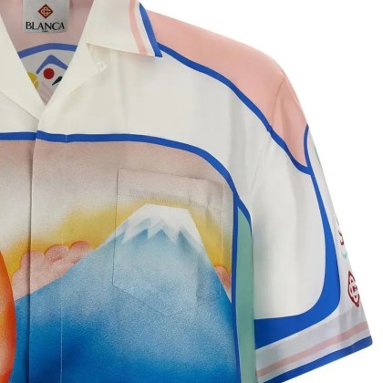 Casablanca - 'Fuji Dream' Shirt - Größe M - weiß – Bild 3
