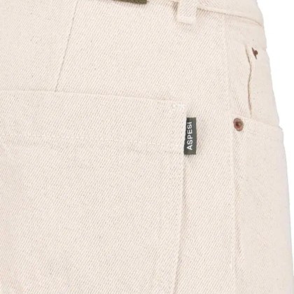 Aspesi - Wide-Leg Off-White Jeans With Textured Weave - Größe 26 - weiß – Bild 2