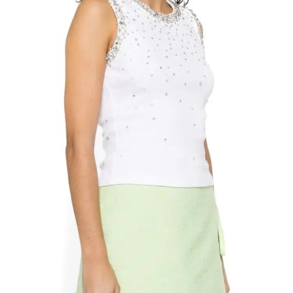 Des Phemmes - White Cotton Top - Größe 40 - weiß – Bild 4