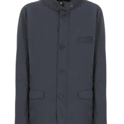 Herno - Structured High Neck Padded Jacket - Größe 54 - blau Herno - Structured High Neck Padded Jacket - Größe 54 - blau